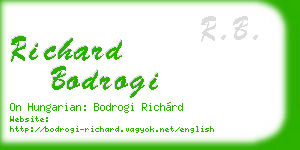 richard bodrogi business card