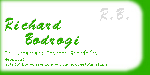 richard bodrogi business card